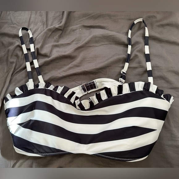 Sugar Thrillz Make My Debut Striped Ruffle Bikini Set - Black/White Barbiecore - Picture 7 of 12